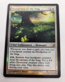 Hoofprints of the Stag FOIL Lorwyn MP White Rare MAGIC GATHERING CARD - Image 1