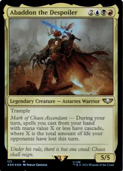 Abaddon the Despoiler (FOIL) 40K 171 Warhammer 40,000 Magic: The Gathering NM - Image 1
