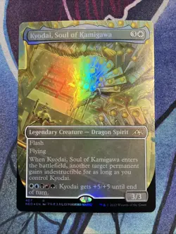 MTG 2022 Kamigawa: Neon Dynasty: Kyodai, Soul of Kamigawa (407) Borderless Foil - Image 1