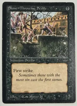 Magic The Gathering MTG STONE -THROWING DEVILS Light Arabian Nights! - Image 1