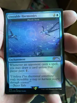 Unstable Harmonics (Rhystic Study) ~ Secret Lair: Arcane [ MINT ] mtg FOIL - Image 1