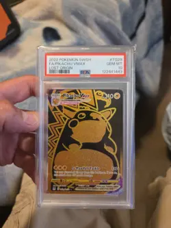 Pokemon 2022 Pikachu VMAX TG29 Black Gold Full Art Lost Origin GEM MINT PSA 10 - Image 1