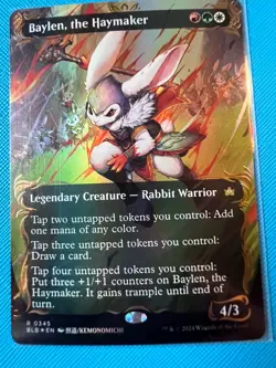 Baylen, the Haymaker (Borderless) (Raised Foil) Bloomburrow Foil - Image 1