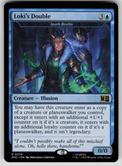 Loki's Double - Spark Double Rare Commander: Marvel Super Heroes 279 MTG NM 2026 - Image 1