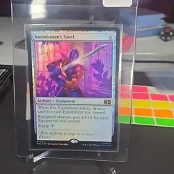 MTG Marvel Swordsman's Steel Artifact — Equipment Rare 0752 EN Foil - Image 1