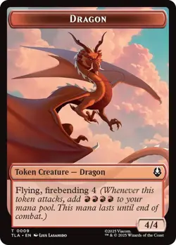 Dragon // Food 0019 Double Sided Token T Avatar: The Last Airbender 9 // 19 NM - Image 1