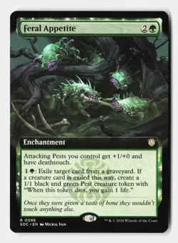 Feral Appetite (Extended Art) 86 Commander: Secrets of Strixhaven MTG NM - Image 1