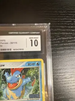Pokemon Croconaw EX Unseen Forces 38/115 CGC 10 GEM MINT Reverse Holo Stamped - Image 3