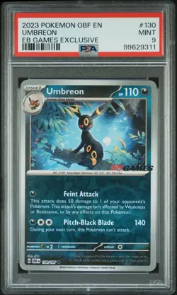 PSA 9 Umbreon 130/197 EBGames Exclusive Promo Pokemon Card EB GAMES - Image 1