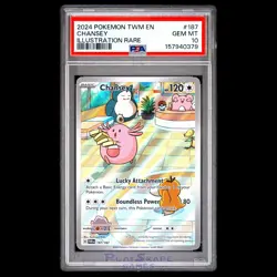 Pokemon Card PSA 10 Chansey 187/167 Twilight Masquerade TWM FA IR Alt Art 2024 - Image 1