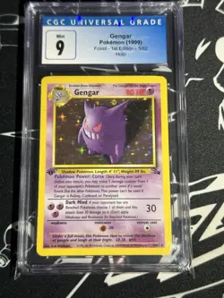 Gengar Holo 1st Edition 5/62 Pokemon 1999 Fossil WOTC Vintage Card CGC 9 Mint - Image 1