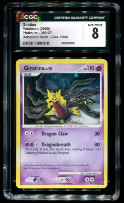 CGC 8 Giratina Cosmos Holo Platinum 2009 Pokemon Card #28 - Image 1