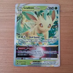 Leafeon VSTAR 014/159 Crown Zenith Holo Rare Pokemon card half art - Image 1