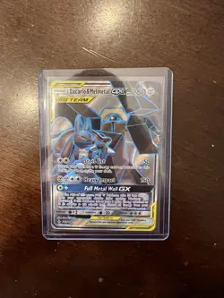 Lucario & Melmetal GX 203/214 Unbroken Bonds Full Art Ultra Rare Pokemon Card NM - Image 1