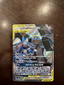 Lucario & Melmetal GX 203/214 Unbroken Bonds Full Art Ultra Rare Pokemon Card NM - Image 2