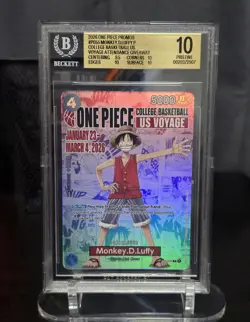 Bandai One Piece Card Game 2026 Monkey D. Luffy Promo P-055 Holo English BGS 10 - Image 1
