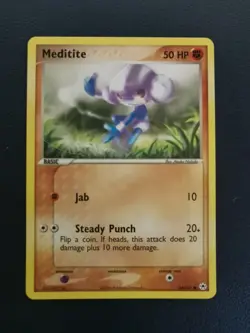 Pokemon Card Meditite 66/101 EX Hidden Legends Common - Image 1