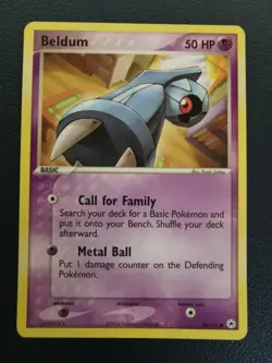 Pokemon Card Beldum 54/101 EX Hidden Legends Common - Image 1