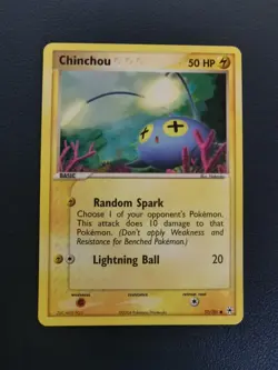 Pokemon Card Chinchou 57/101 EX Hidden Legends Common - Image 1