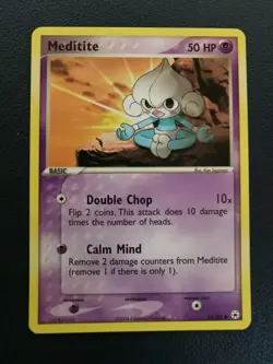 Pokemon Card Meditite 65/101 EX Hidden Legends Common - Image 1