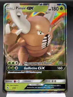 Pinsir GX 6/68 - Ultra Rare Holo - S&M Hidden Fates Pokemon Card NM - Image 1