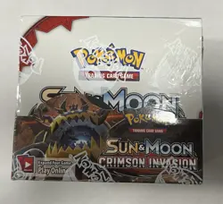 Pokemon Sun & Moon Crimson Invasion Booster Box Factory Sealed #1 SEE PICTURES - Image 1