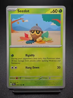 Seedot 003/162 Temporal Forces Regular Crocheted Art Pokemon Card - Image 1