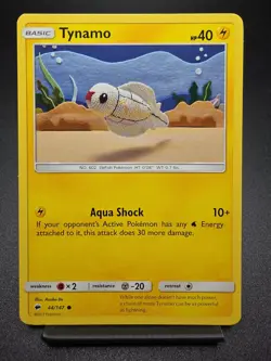 Tynamo 44/147 Sm-Burning Shadows Regular Crocheted Art Pokemon Card - Image 1