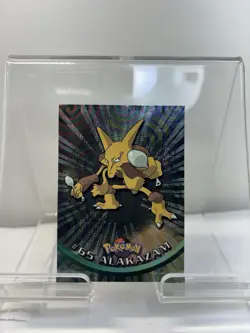1999 Topps TV Series #65 Alakazam Flames Card Pokemon TCG Foil Black Label NM - Image 4