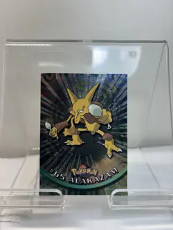 1999 Topps TV Series #65 Alakazam Flames Card Pokemon TCG Foil Black Label NM - Image 5