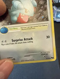 Gible 007/017 Pop Series 6 HOLO BLEED ERROR! Pokemon TCG card - Image 4
