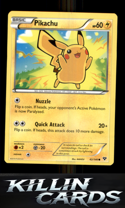 Pikachu 42/146 Pokemon Common XY Base Set Card NM - Image 1