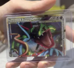 Pokemon Card Rayquaza & Deoxys Legend (Top) - 89/90 Holo - VERY LIGHTLY Played - Image 1