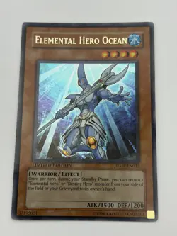 Yugioh Elemental HERO Ocean JUMP-EN013 Limited Edition Promo Holo HP Card - Image 1