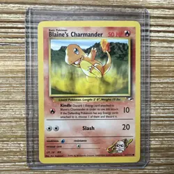 Blaine's Charmander 61/132 Gym Heroes Unlimited Pokemon Card Common NM-Mint - Image 1