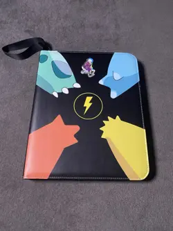 Pokemon Card Collection With PU Leather Zip Binder Over 400 Cards Over 40 Pages - Image 1
