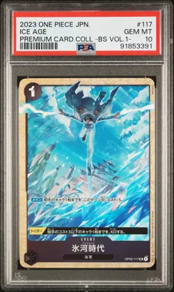 2023 One Piece Ice Age Aokiji Kuzan #117 Japanese Premium Card Coll. PSA 10 - Image 1