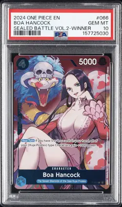 2024 ONE PIECE PROMOS SEALED BATTLE VOL.2-WINNER #066 BOA HANCOCK PSA 10 - Image 1