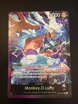 One Piece Monkey D. Luffy OP09-061 Leader Holo Alt Art NM - Image 1