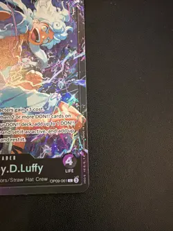 One Piece Monkey D. Luffy OP09-061 Leader Holo Alt Art NM - Image 3