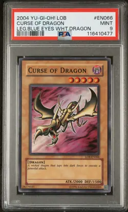 2004 Curse of Dragon LOB-EN066 Super Rare PSA 9 MINT - Image 1