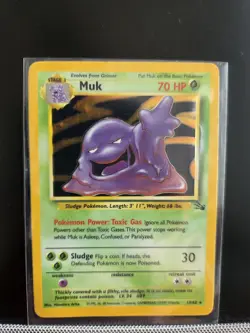 Muk Fossil holo 13/62 Pokemon card WOTC exc / NM condition fast shipping - Image 1