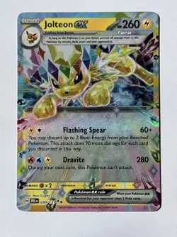 Pokemon TCG Jolteon EX Prismatic Evolutions Holo Double Rare Card 030/131 - Image 1