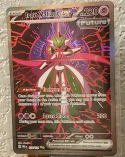 Pokemon Card Iron Valiant ex 157/131 Prismatic Evolutions SIR Near Mint - Image 1