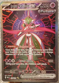 Pokemon Card Iron Valiant ex 157/131 Prismatic Evolutions SIR Near Mint - Image 2