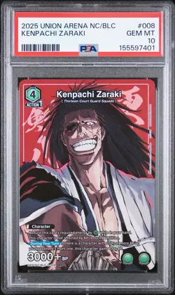 2025 Union Arena BLC-3-008 Kenpachi Zaraki Bleach English PSA 10 - Image 1