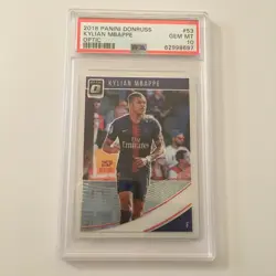 2018 Panini Donruss Optic Kylian Mbappe #53 PSA 10 Gem Mint PSG Soccer Card - Image 1
