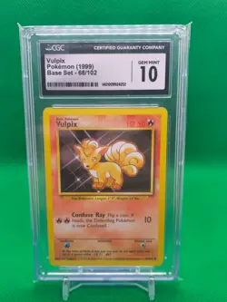 VULPIX 1999 Pokemon TCG Base Set #68/102 CGC 10 Gem Mint - Image 1