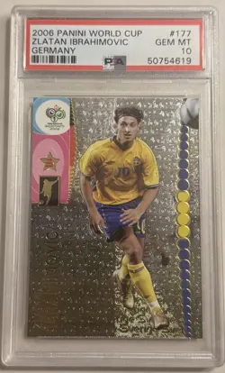 2006 Panini World Cup Zlatan Ibrahimovic Sweden PSA 10 Ibra - Image 1
