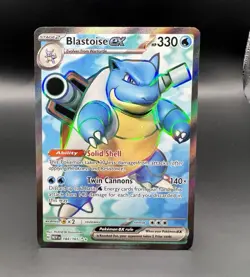Blastoise ex 184/165 SV: Scarlet & Violet 151 Full Art Holo English 2023 NM - Image 1
